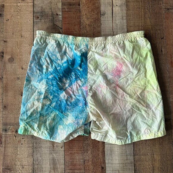 Tie-Dye Multicolor Swim Shorts By Rincon With Elastic Waist & Drawstring Size XL - Picture 8 of 8
